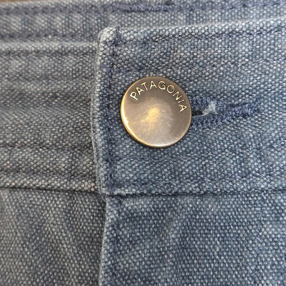 Patagonia All Seasons Hemp Canvas Double Knee Work Pants Blue Womens 0 Tapered - Picture 4 of 16